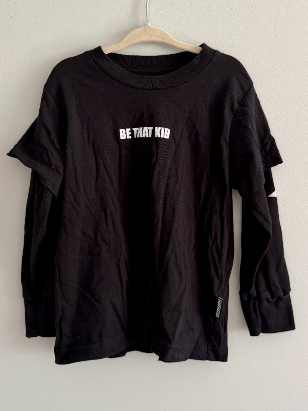 NUNUNU Be That Kid Star Long Sleeve Tee Size 3–4